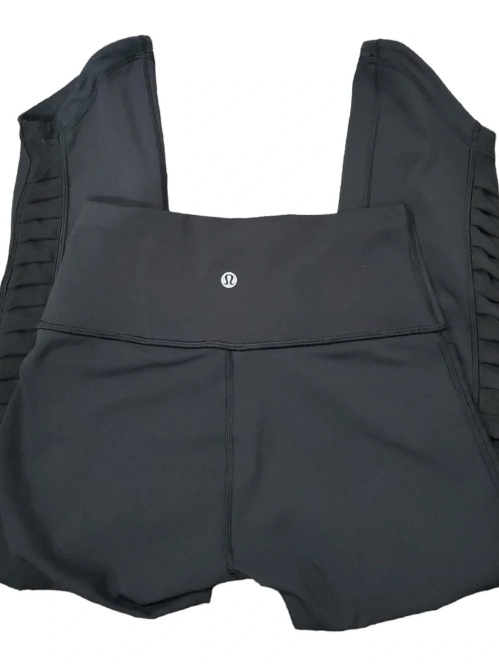 lululemon athletica Black High-Rise Capri Leggings with Side Lattice Detail